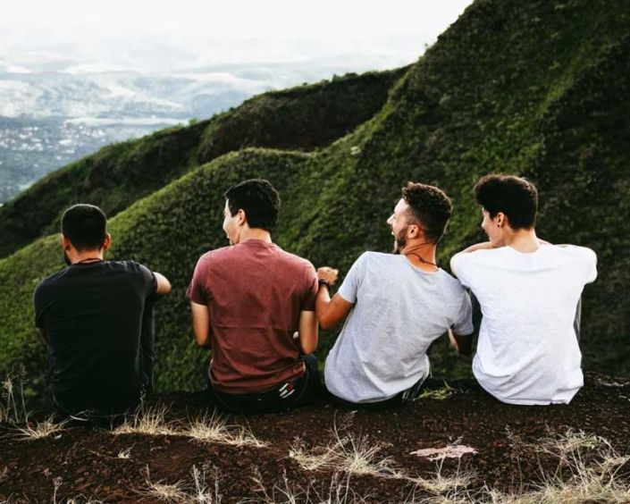 MM Find support 4 men outdoors
