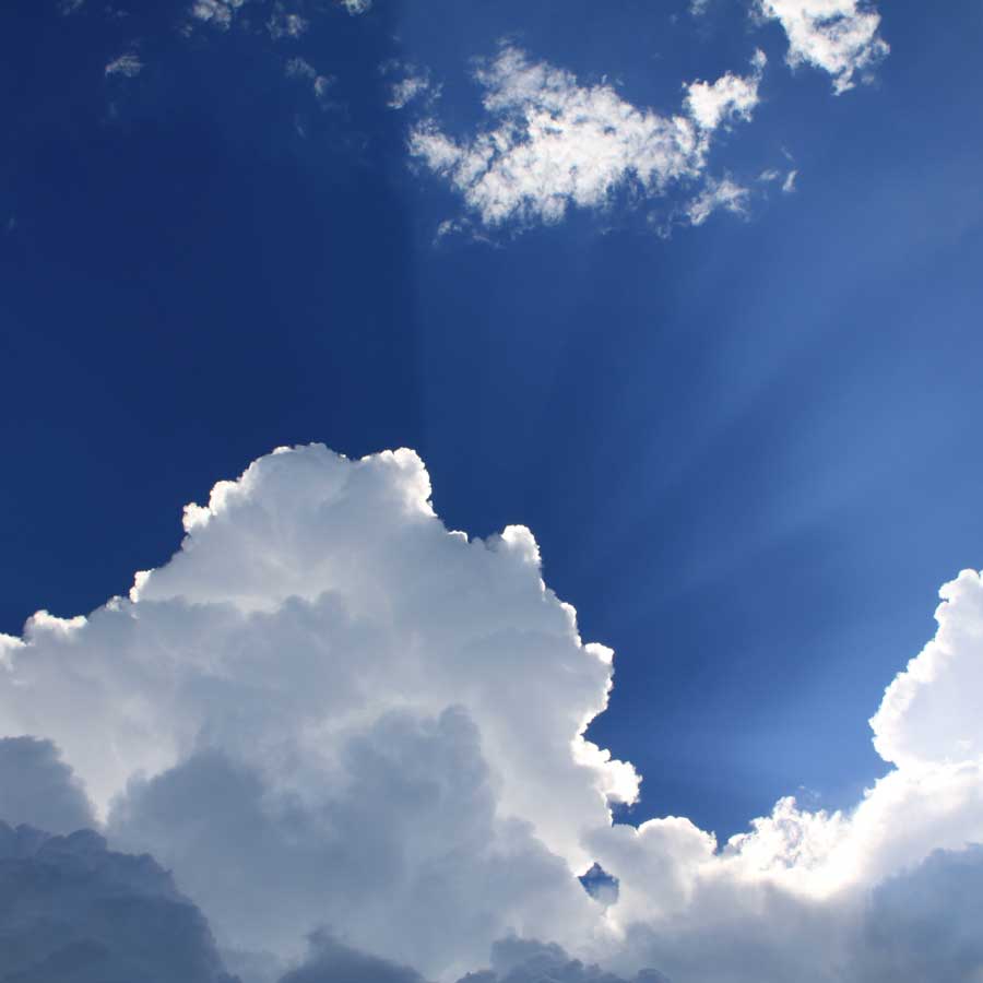 MM History sky with sun beams and clouds