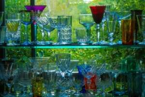 wine and beer glass close-up photography